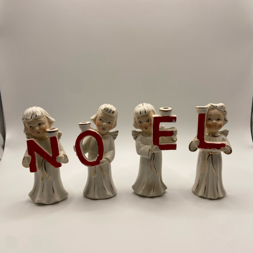 SOLD Vintage 1950s Japanese Relco Christmas Figurines NOEL